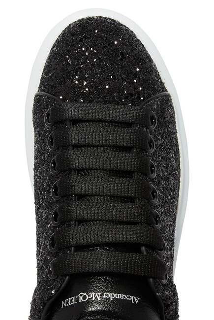 Oversized Glitter Leather Sneakers